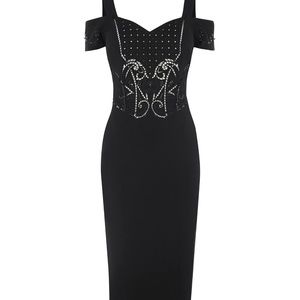 Embellished Bardot Dress